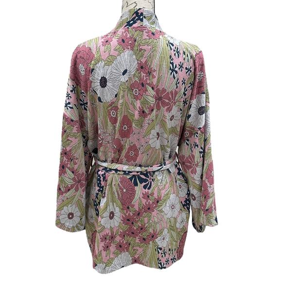 Anthropologie Reserved Kimono Knit Sash Floral Cardigan - Picture 6 of 7